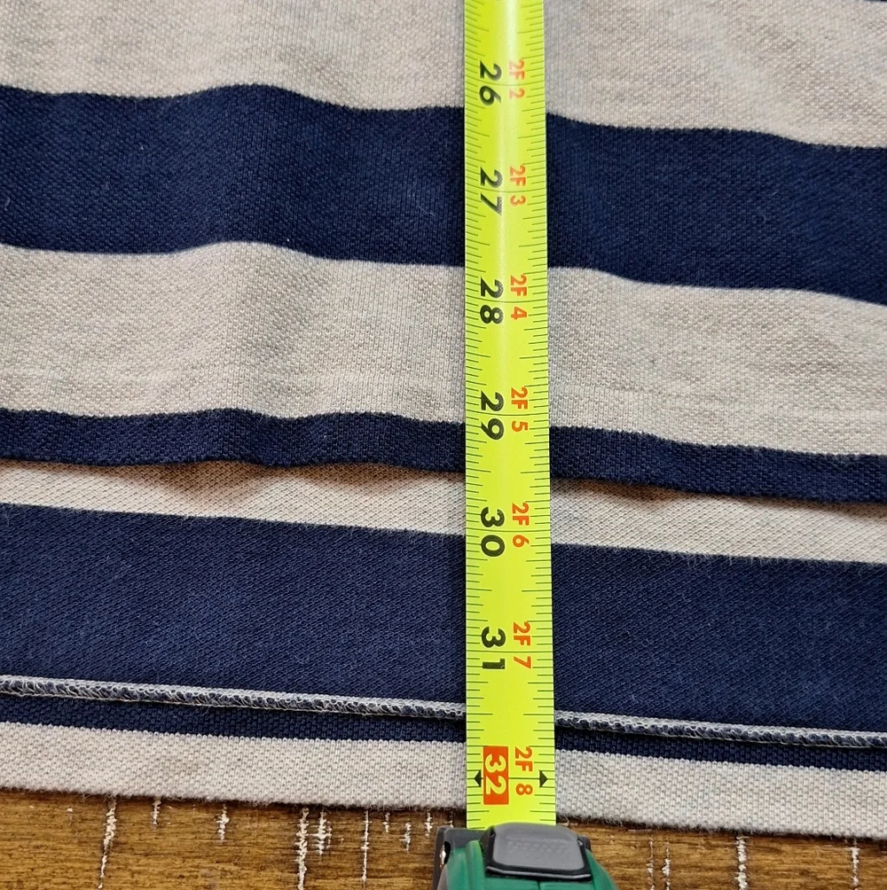 Polo Ralph Lauren Men's Striped‎ Short Sleeve XL Blue & White Polo Shirt